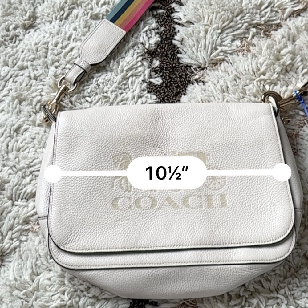 Coach F72703 Leather Jes Messenger Crossbody Bag in Chalk - Picture 10 of 14